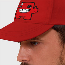 Бейсболка Super Meat Boy, цвет: красный — фото 2