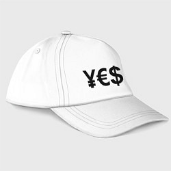 Бейсболка YE$, цвет: белый