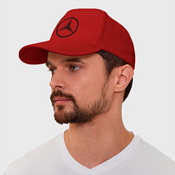 Бейсболка Mercedes-Benz logo, цвет: красный