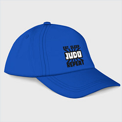 Бейсболка Eat, Sleep, Judo, Repeat, цвет: синий