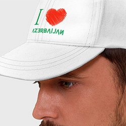 Бейсболка Love Azerbaijan, цвет: белый — фото 2