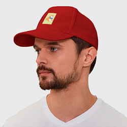 Бейсболка Шиба ину в бандане серия 2, цвет: красный — фото 2