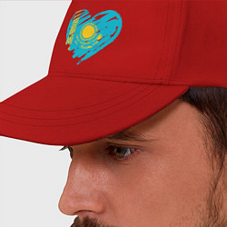 Бейсболка Kazakhstan Heart, цвет: красный — фото 2