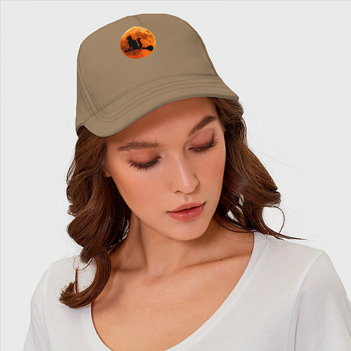 Бейсболка Halloween Cat / Миндальный – фото 4