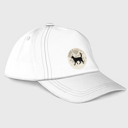 Бейсболка Лунная кошечка, цвет: белый
