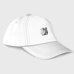 Бейсболка Ты то , что ешь, цвет: белый