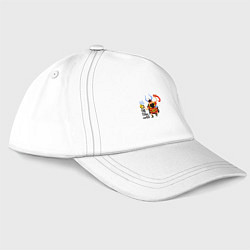 Бейсболка Пьяные викинги не опасны, цвет: белый