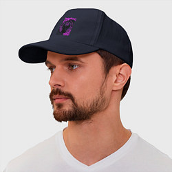 Бейсболка Гитара с крыльями voodoo rock, цвет: тёмно-синий — фото 2