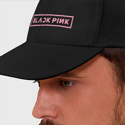 Бейсболка Blackpink logo, цвет: черный — фото 2