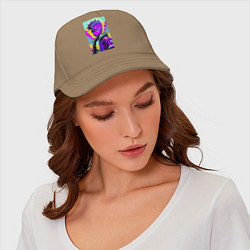 Бейсболка Барт Симпсон - фантазия - поп-арт, цвет: миндальный — фото 2