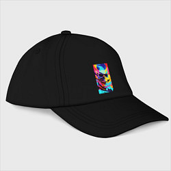 Бейсболка Cool skull - pop art, цвет: черный