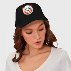 Бейсболка Смайлик клоун, цвет: черный — фото 2
