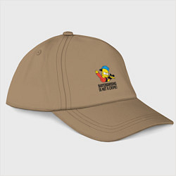 Бейсболка Барт Симпсон скейтбордист, цвет: миндальный