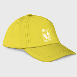 Бейсболка Еда сон искусство, цвет: желтый