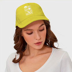 Бейсболка Еда сон саксофон, цвет: желтый — фото 2