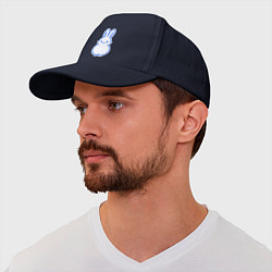 Бейсболка White bunny, цвет: тёмно-синий — фото 2