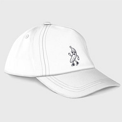 Бейсболка Банановый человечек, цвет: белый