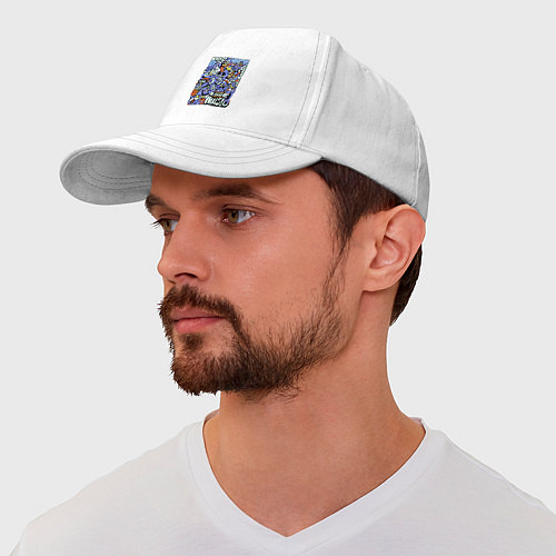 Бейсболка Монстры музыканты / Белый – фото 2