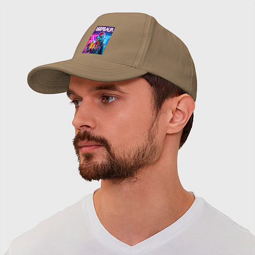 Бейсболка Cyber beersaur - neon glow / Миндальный – фото 2