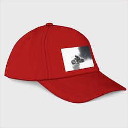 Бейсболка Крутой байкер скетч, цвет: красный
