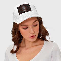 Бейсболка Верность волк Славянский, цвет: белый — фото 2