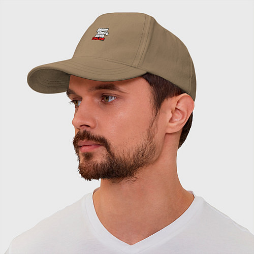 Бейсболка GTA online logo game / Миндальный – фото 2