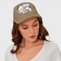 Бейсболка Манга девочка с мальчиком, цвет: миндальный — фото 2