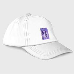 Бейсболка Фиолетовый уличный фонарь, цвет: белый