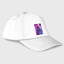 Бейсболка Барт Симпсон крутой скейтбордист - нейроарт фантаз, цвет: белый