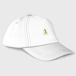 Бейсболка Гринч с новогодними шариками, цвет: белый