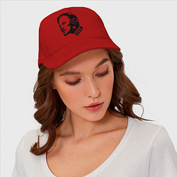 Бейсболка Ленин: музыка СССР, цвет: красный — фото 2