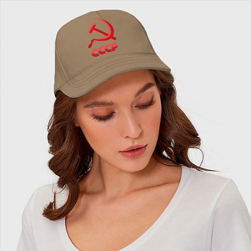 Бейсболка СССР Логотип / Миндальный – фото 4