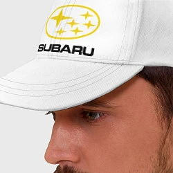 Бейсболка Subaru Logo, цвет: белый — фото 2