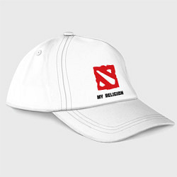 Бейсболка Dota 2: My Religion, цвет: белый