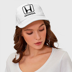 Бейсболка Honda logo, цвет: белый — фото 2