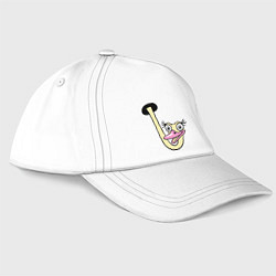 Бейсболка Влюбленный страус: для нее, цвет: белый