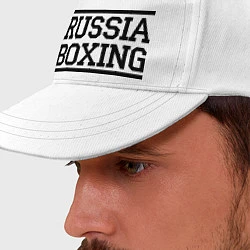 Бейсболка Russia boxing, цвет: белый — фото 2