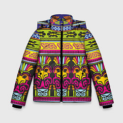 Куртка зимняя для мальчика Мексика, цвет: 3D-черный