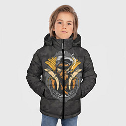 Куртка зимняя для мальчика Камуфляжная обезьяна, цвет: 3D-черный — фото 2
