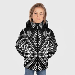 Куртка зимняя для мальчика Индейские мотивы, цвет: 3D-светло-серый — фото 2