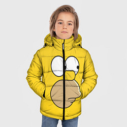 Куртка зимняя для мальчика Лицо Гомера, цвет: 3D-черный — фото 2