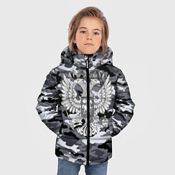 Куртка зимняя для мальчика Городской камуфляж Россия, цвет: 3D-светло-серый — фото 2