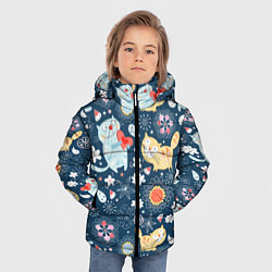 Куртка зимняя для мальчика Котята, цвет: 3D-черный — фото 2