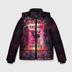 Куртка зимняя для мальчика Tresure of the nation(pink), цвет: 3D-черный