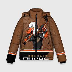 Куртка зимняя для мальчика Anaheim Ducks, цвет: 3D-черный