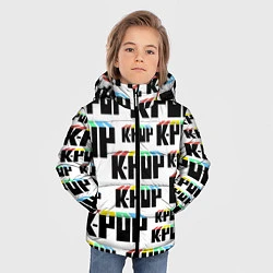 Куртка зимняя для мальчика K-pop Pattern, цвет: 3D-черный — фото 2