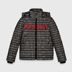 Куртка зимняя для мальчика Mr. Robot: Binary code, цвет: 3D-светло-серый