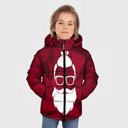 Куртка зимняя для мальчика Санта хипстер, цвет: 3D-красный — фото 2
