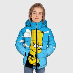 Куртка зимняя для мальчика Задумчивый Барт, цвет: 3D-черный — фото 2