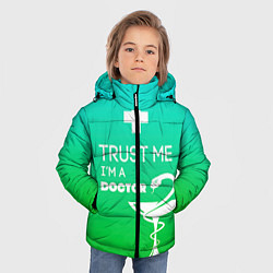 Куртка зимняя для мальчика Trust me, i'm a doctor, цвет: 3D-черный — фото 2